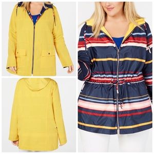0X 1X 2X Charter Club Yellow Reversible Anorak Jacket Plus Size